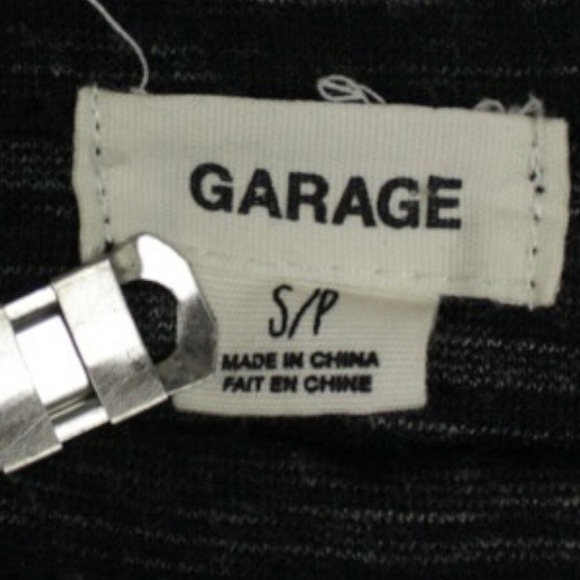 Garage Black Grey Marled Racerback Bodycon Mini Dress Women's Small - Picture 9 of 9